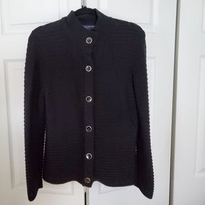 Jones of New York Black button down sweater